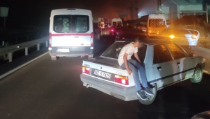Anız Yangınından Dolayı Şanlıurfa - Mardin Yolu Trafiğe Kapandı