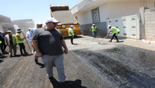 Başkan Ekinci asfalt çalışmalarını inceledi