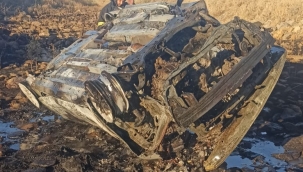 Şanlıurfa'da kaza yapan otomobil alev alev yandı! 