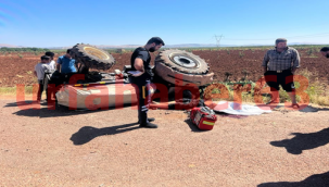 Şanlıurfa'da traktör devrildi: 1 ölü, 1 yaralı