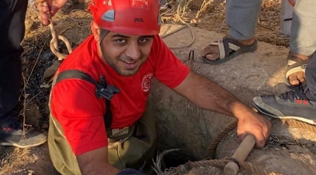 İtfaiyeden kedi kurtarma operasyonu 
