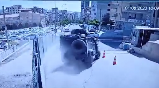 Karaköprü'de şehit olan polisin kaza görüntüleri
