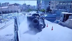 Karaköprü'de şehit olan polisin kaza görüntüleri