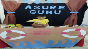 Kur'an kursu öğrencilerinden Nuh'un gemisinde aşure günü etkinliği