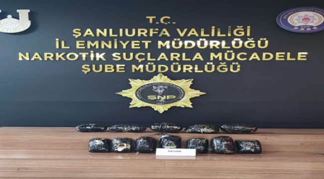 Urfa'da 26 bin 600 gram Skunk ele geçirildi