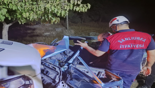 Urfa'da kamyonet ile otomobil çarpıştı!