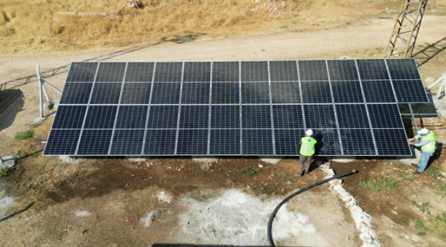 Büyükşehirde Enerji Yatırımları GES İçme Suyu Kuyularında Uygulanıyor