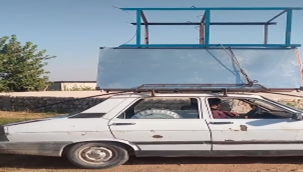 Otomobil üzerinde kamyonet yükü taşıdı