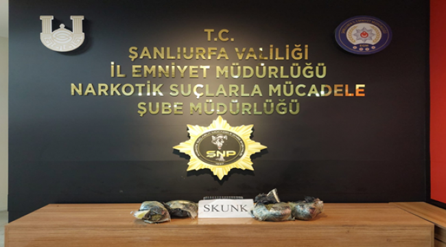 Urfa'da 2 kilo 950 gram skunk maddesi ele geçirildi
