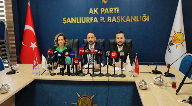 AK Parti Şanlıurfa il Başkanlından İsrail'e kınama