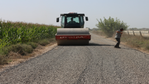 Büyükşehir'den Eyyübiye kırsalında sathi asfalt çalışması