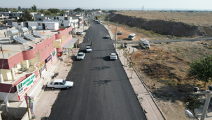 Büyükşehir'den Harran'da sıcak asfalt çalışması