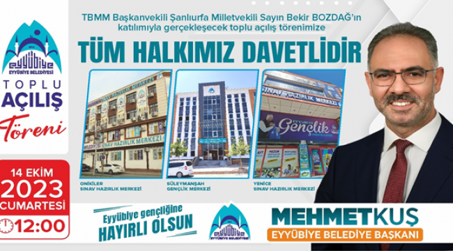 Eyyübiye'de toplu açılış töreni