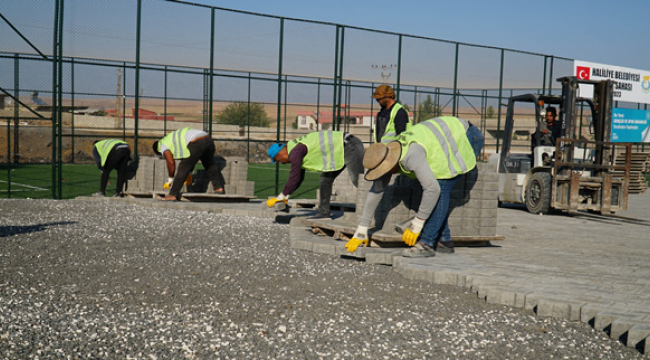 Haliliye'de Kilitli Beton Parke Çalışmaları Sürüyor  