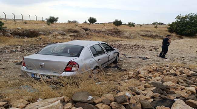 Şanlıurfa'da otomobil şarampole devrildi, 2 yaralı