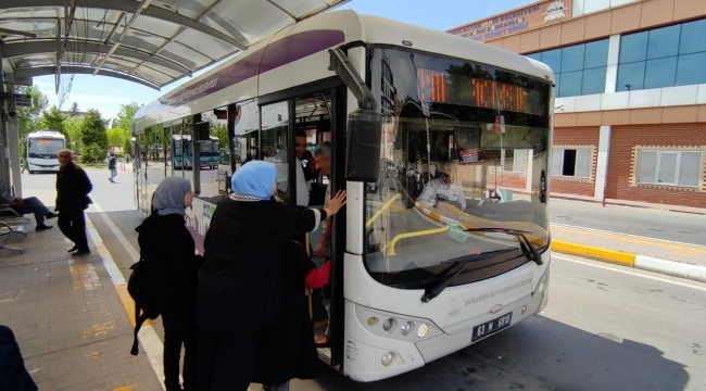 Urfa'da  toplu taşıma araçları ücretsiz olacak