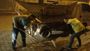 Başkan Ekinci gece mesaisinde 