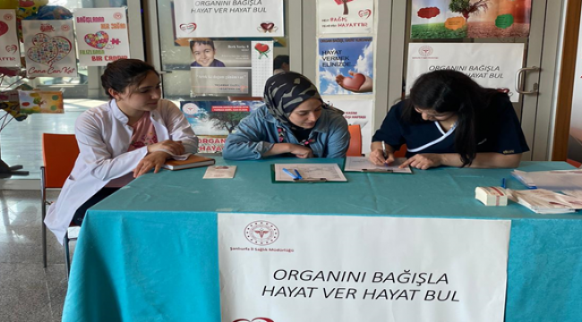 Birecik'te organ bağış standı kuruldu