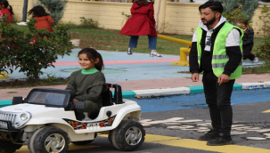 Çocuklar, Haliliye belediyesi trafik eğitim parkıyla öğreniyor