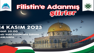 Eyyübiye Belediyesi ve TYB'den Filistin'e Adanmış Şiirler Programı