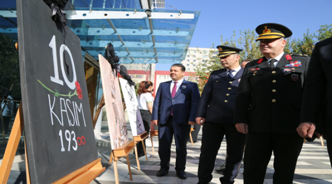 Şanlıurfa'da 10 Kasım anma ve resim sergisi