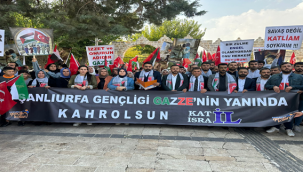 Şanlıurfa'da AK Parti'li gençlerden İsrail'e tepki