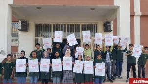 Şanlıurfa'da Öğrenciler Destek İçin İsrail Mallarını Boykot çağrısı yaptı 