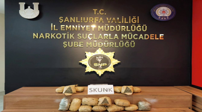 Urfa'da 4 Kilo 450 Gram Skunk ele geçirildi