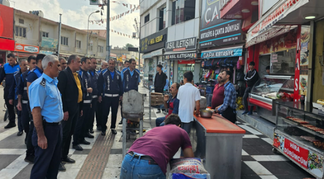 Viranşehir'de kaldırım işgaline sıkı denetim 