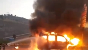 Şanlıurfa'da araç küle döndü 