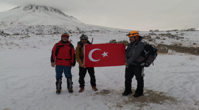 Urfalı Sporcular Hasan Dağı Kış tırmanışına katıldı