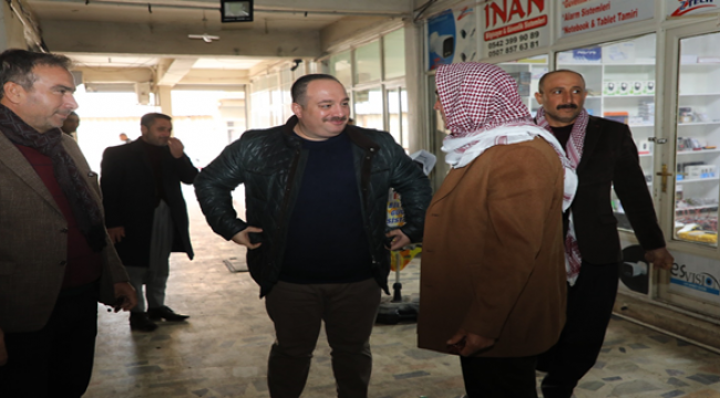 Başkan Ekinci mesaiye esnafları ziyaret ederek başladı