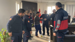 Şanlıurfa'da göçükten kurtulan işçi itfaiye teşekkür etti