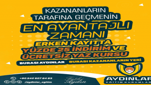 Aydınlar eğitim kurumunda öğrenci olmanın tam zamanı: Yüzde 25 indirim
