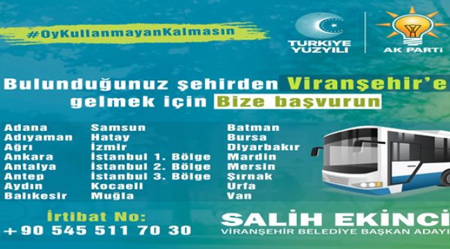 Başkan Ekinci: demokratik haklarınızı kullanmak sizden, ücretsiz ulaşım bizden 