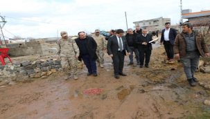 Başkan Ekinci ve Kaymakam Koç, Selin meydana geldiği mahalleyi ziyaret etti