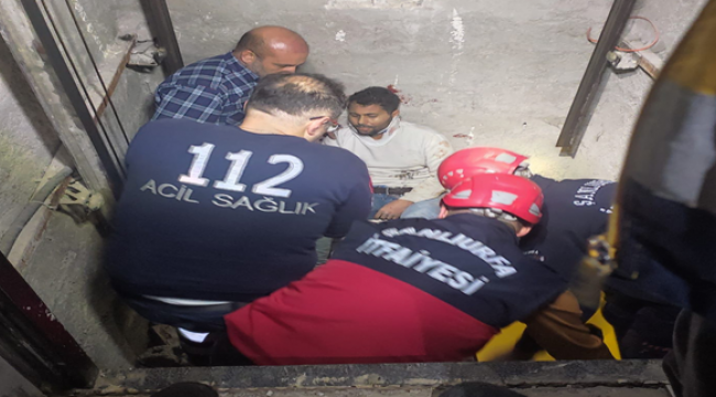 Şanlıurfa'da 5. kattan asansör boşluğuna düşen genç yaralandı