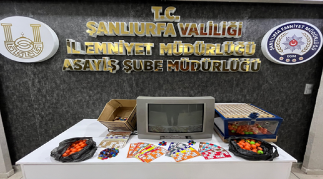 Şanlıurfa'da kumar operasyonu, 13 kişiye, 83 bin 525 lira ceza kesildi