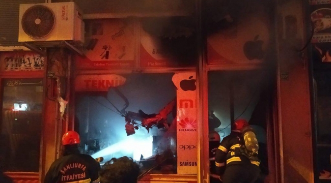 Urfa'da iş yerinde korkutan yangın 
