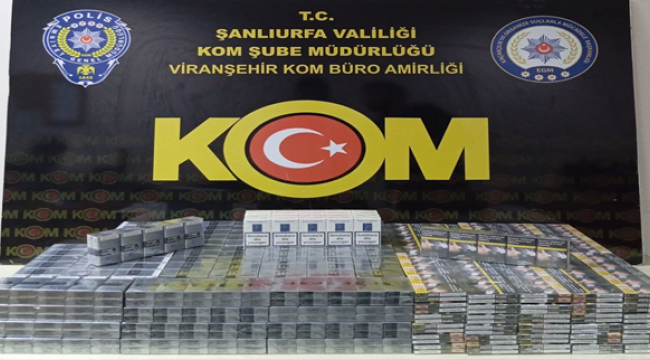 Viranşehir'de gümrük kaçağı sigara ele geçirildi!