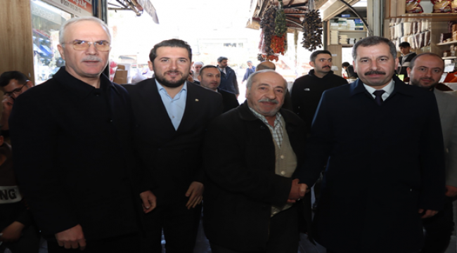 Başkan Baydilli'den çarşı esnafına ziyaret