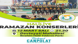 Haliliye'de Ramazan konserleri başlıyor 