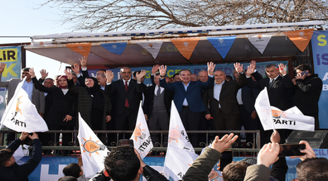 Hilvan'da miting gibi seçim bürosu açılışı