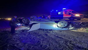 Şanlıurfa'da otomobil devrildi, 1 yaralı