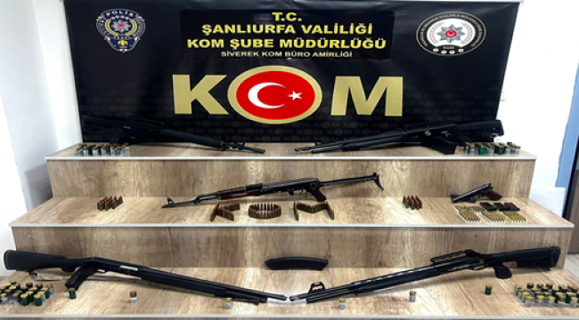 Şanlıurfa'da uzun namlulu silah ve mühimmat ele geçirildi