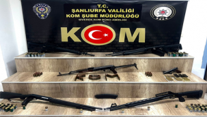 Şanlıurfa'da uzun namlulu silah ve mühimmat ele geçirildi