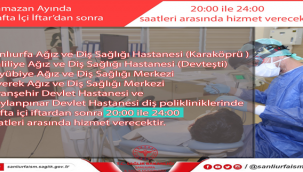 Şanlıurfalılar dikkat! Hastanelerde Ramazan mesai saatleri 