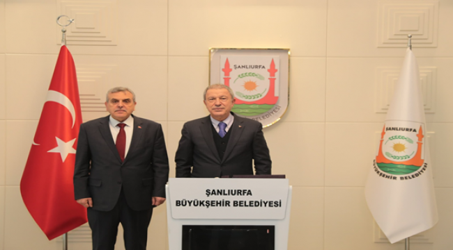 TBMM Milli Savunma Komisyonu Başkanı Hulusi Akar'dan Başkan Beyazgül'e ziyaret