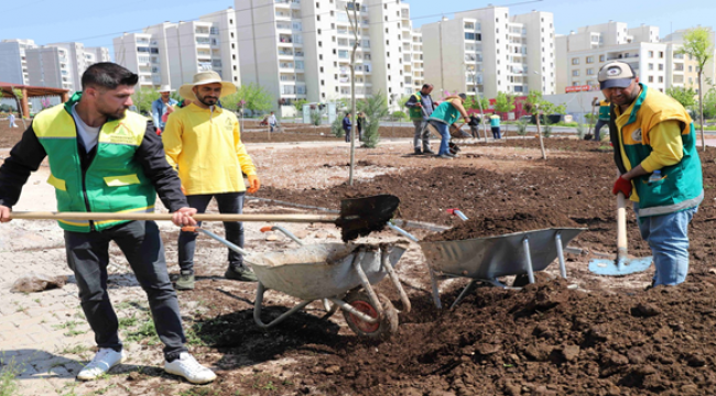 Karaköprü'ye Yeni yeşil alanlar kazandırılıyor