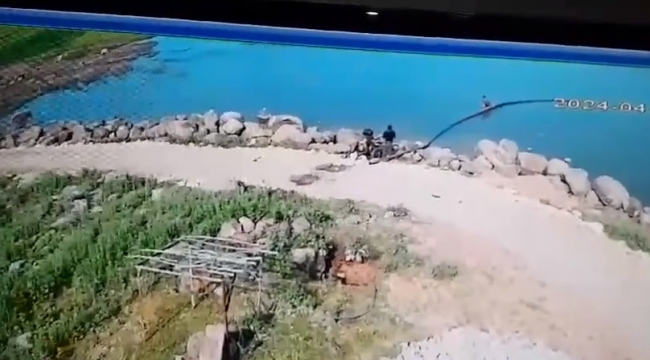 Şanlıurfa'da boğulma anı güvenlik kamerasına yansıdı